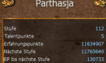 Parthasja - Werte